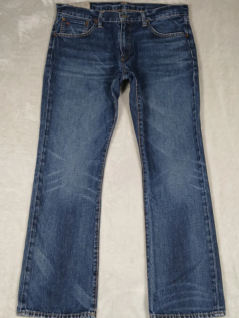 Polo Ralph Lauren Bootcut Jeans 34x30 Men's Whiskering Honeycomb Fading